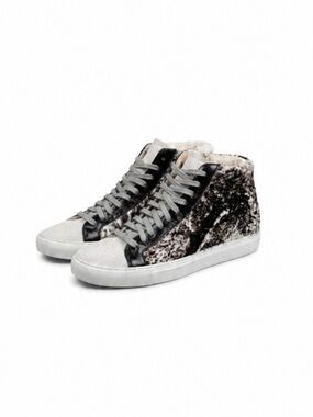 P448 Star High Top Sneaker Cow Print Calf Hair Size 39